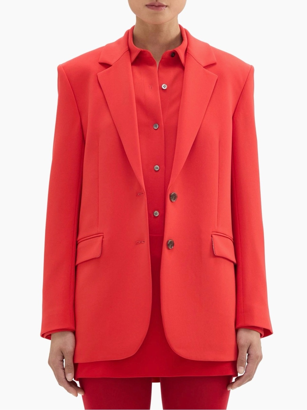 Theory Women’s Tailored Red Blazer Jacket. Geranium Red. Size 10. NWOT
